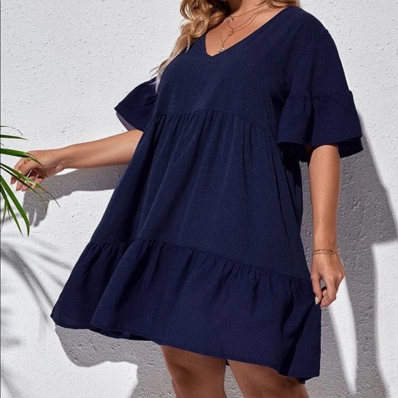 Boho ruffle hem smock dress - Picture 14 of 16